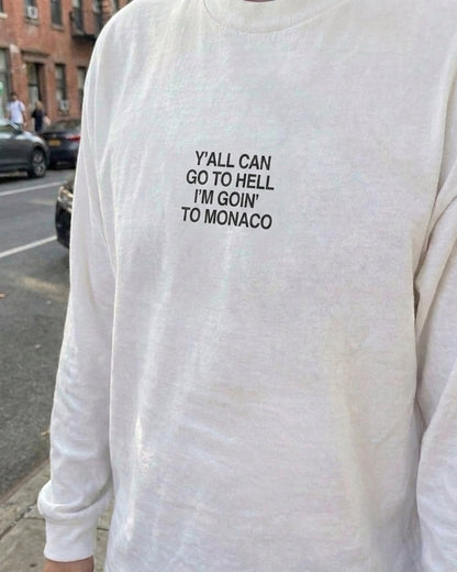 The "Go to hell" longsleeve t-shirt - White